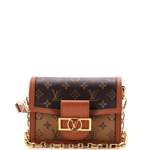Louis Vuitton Mini Dauphine Shoulder Bag Reverse Monogram Canvas
